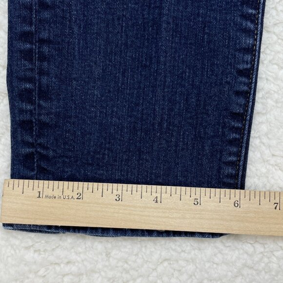 J Crew Jeans Mens Sz 32 Blue Flex Stretch Mid Rise Skinny Leg Dark Wash 31x29 - Picture 9 of 13